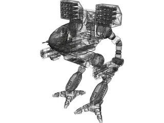 Mad Cat Battle Mech 3D Model preview