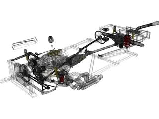 Chassis [+V8 Engine] 3D Model preview