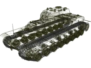 Russian SMK Heavy Tank 3D Model preview