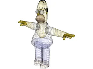 Simpsons Homer 3D Model preview