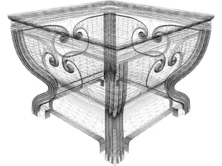 Sandstone Planter 3D Model preview