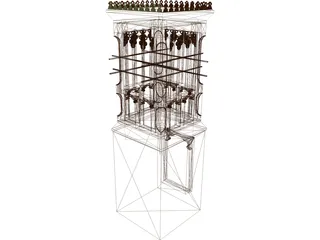 Wind Tower UAE 3D Model preview
