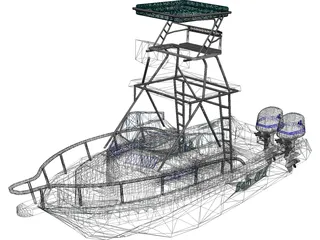 Grady White Boat 3D Model preview