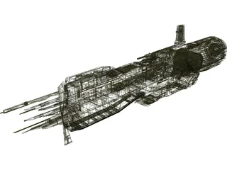 Starship Sulaco 3D Model preview