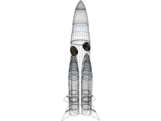 Nuclear Missile 3D Model preview