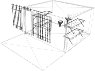Jail Cell 3D Model preview