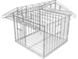 Shed Frame 3D Model preview