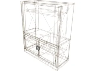 Entertainment Center [+Glass Shelves] 3D Model preview