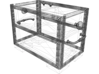 Asian Style Box 3D Model preview
