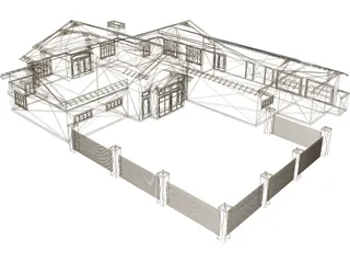 Clubhouse Crafts Style 3D Model preview