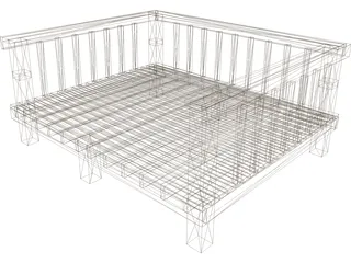 Desk Inclosed 3D Model preview