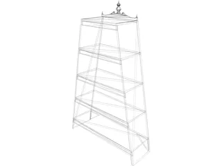 Book Shelf A-Frame 3D Model preview