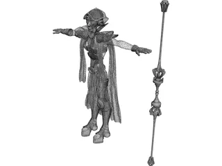 Female Character 3D Model preview