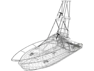 Deep Sea Fishing Boat 3D Model preview