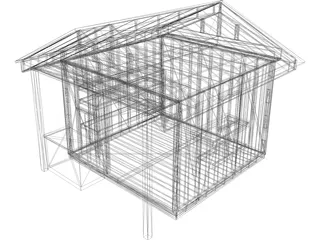 Shed [+Shelves and Table] 3D Model preview
