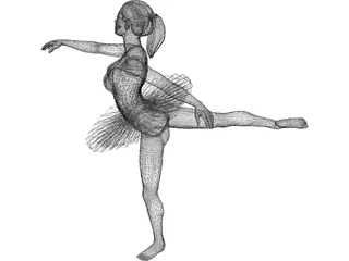 Ballerina 3D Model preview