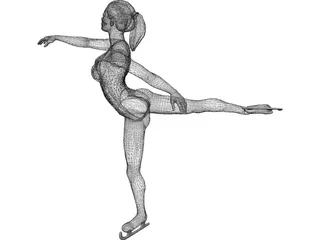 Figure Skater 3D Model preview