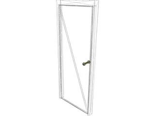Door Single 3D Model preview