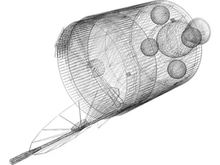 Hughes 376 Communications Satellite 3D Model preview