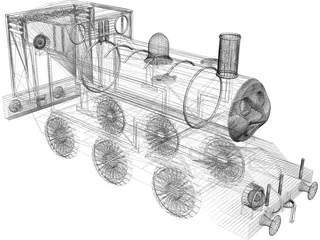 English Fantasy Tank Engine 3D Model preview