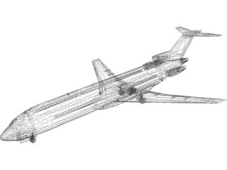 Boeing 727 3D Model preview
