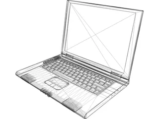 Notebook 3D Model preview