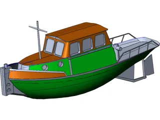 Tug Boat Sleepbootje 3D Model preview