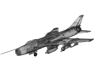 Sukhoi SU-7 3D Model preview