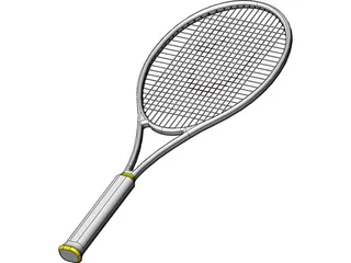 Tennis Racquet 3D Model preview