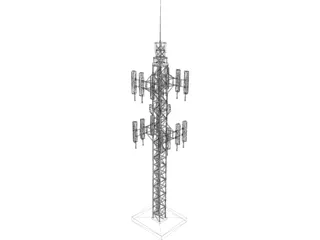 Cell Tower 3D Model preview