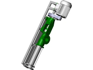 Screw Pump 3D Model preview