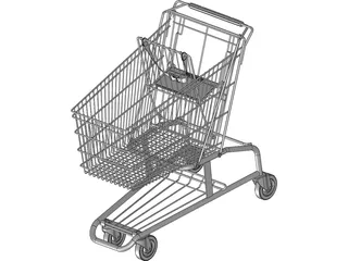 Shopping Cart 3D Model preview