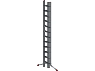 Triple Extension Ladder 3D Model preview