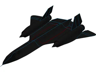 Lockheed SR-71 Blackbird 3D Model preview