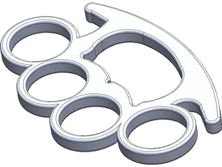 Brass Knuckles 3D Model preview