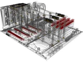 ASUS Rampage III Extreme Motherboard 3D Model preview