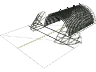 Tabvee Aircraft Shelter 3D Model preview