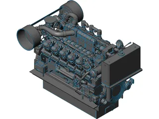 Engine Diesel 3D Model preview