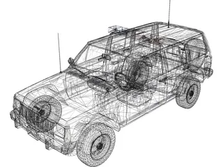 Jeep Cherokee Police 3D Model preview