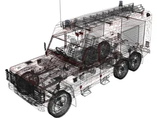Land Rover Defender 126/HCB Angus 6x6 3D Model preview