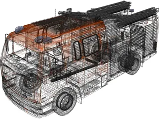 DAF Leyland 55 Fire 3D Model preview
