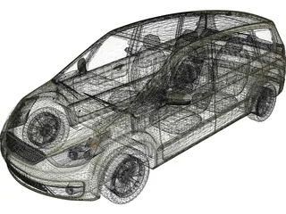 Ford Galaxy (2007) 3D Model preview
