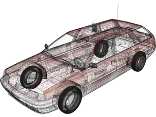 Renault 21 Nevada Fire 3D Model preview