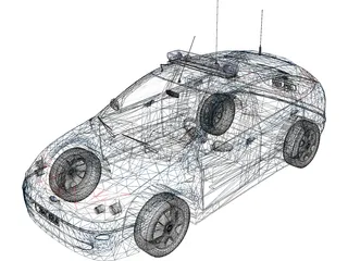 Ford Focus Gendarmerie 3D Model preview