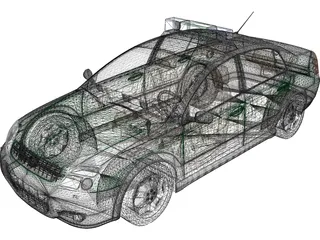 Opel Vectra Polizei (2004) 3D Model preview