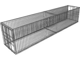 Shipping Container 40 3D Model preview