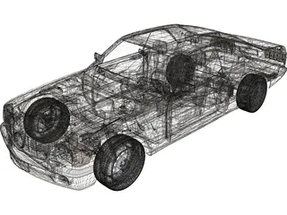 Mercedes-Benz 500 SEC (1984) 3D Model preview