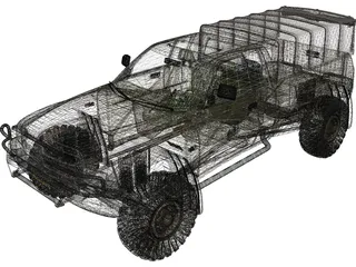 Dodge RAM Army 3D Model preview