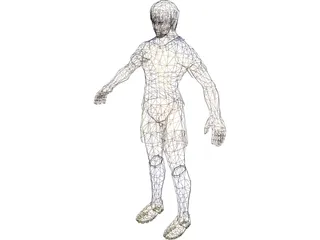 Soccer Player 3D Model preview