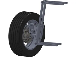 Sliding Pillar Suspension 3D Model preview